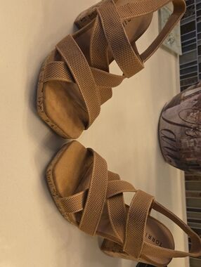 torrid Tan Crisscross Wedge Sandals